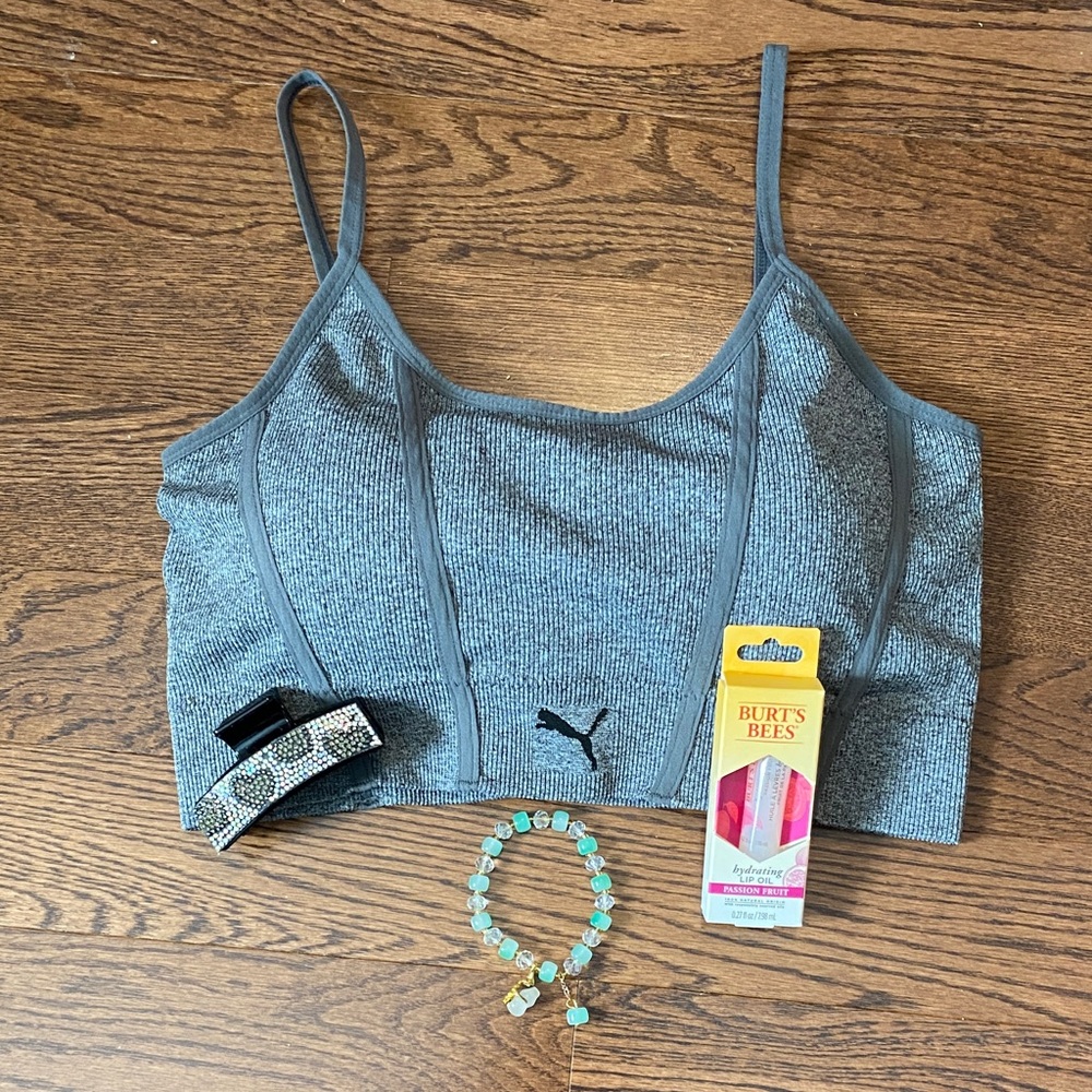 Puma Women's Charcoal Sports Bra